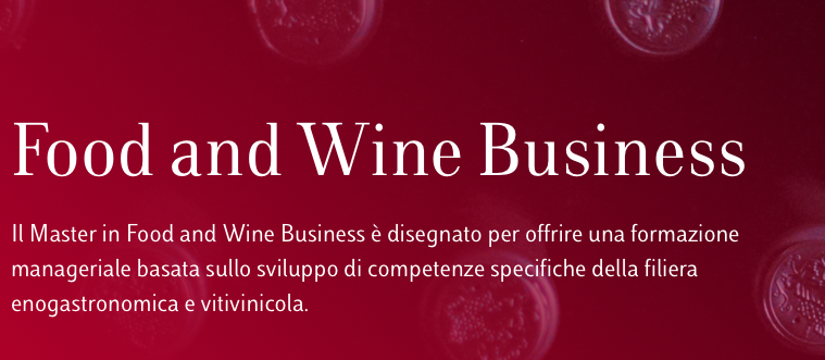 Presentazione del Master in Food &amp; Wine Business e Master of Art